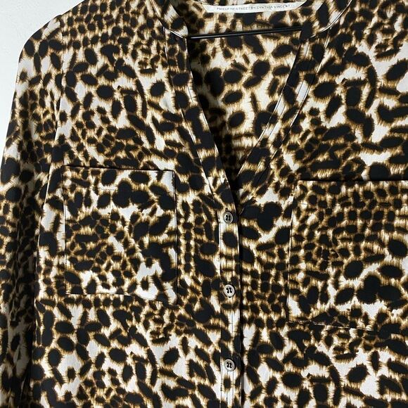 Twelfth Street By Cynthia Vincent Silk Animal Print Blouse - Picture 3 of 8